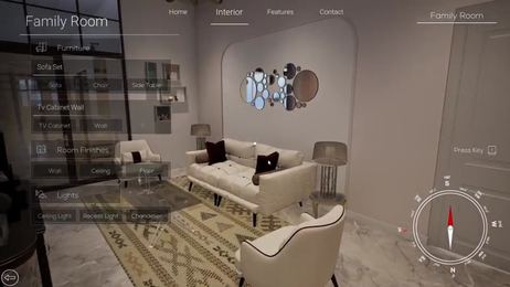 Interactive Walkthrough: furniture swap