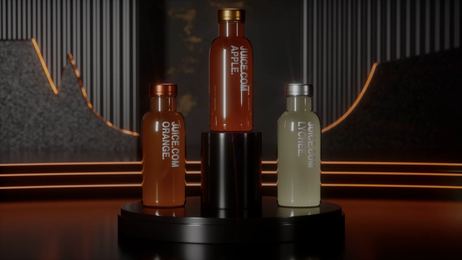 Product Image Renders: juice bottles